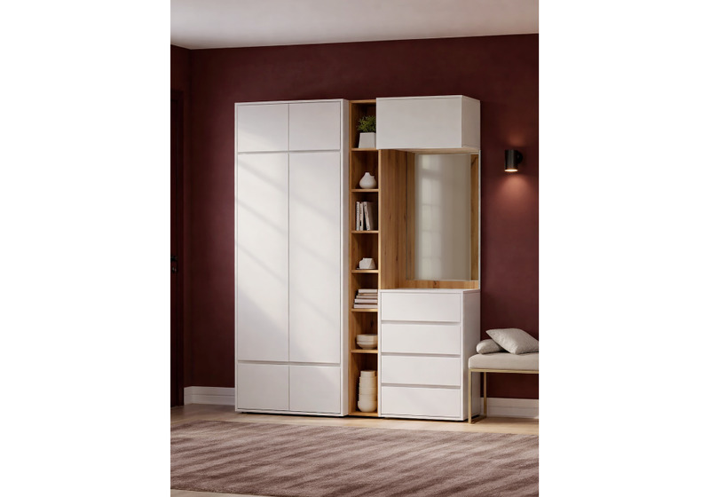 Прихожая, Роут белый комплектация 4