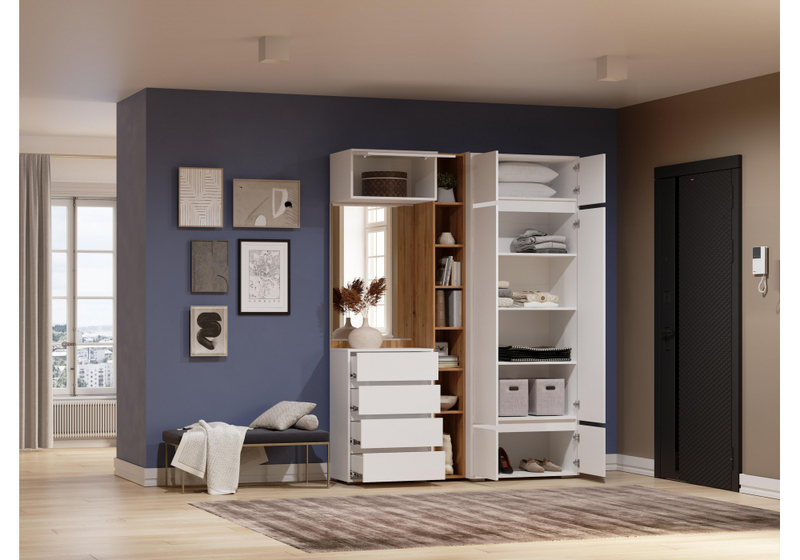 Прихожая, Роут белый комплектация 4