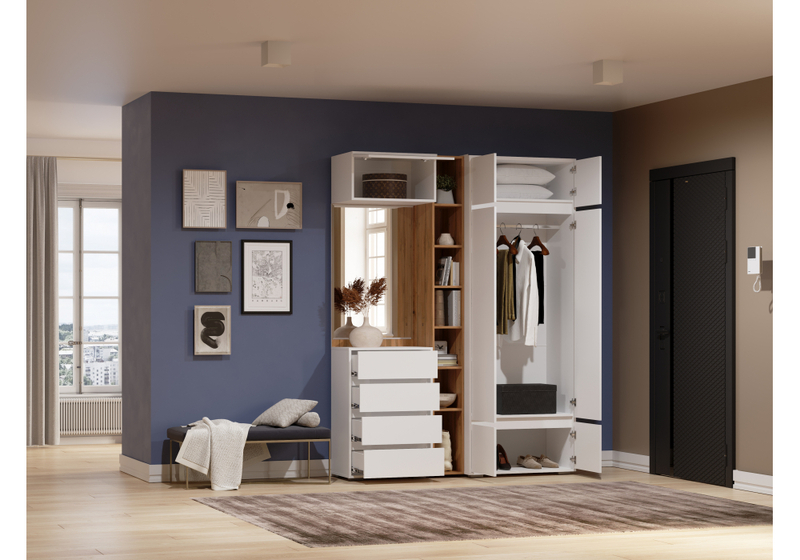 Прихожая, Роут белый комплектация 4