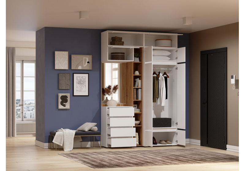 Прихожая, Роут белый комплектация 5