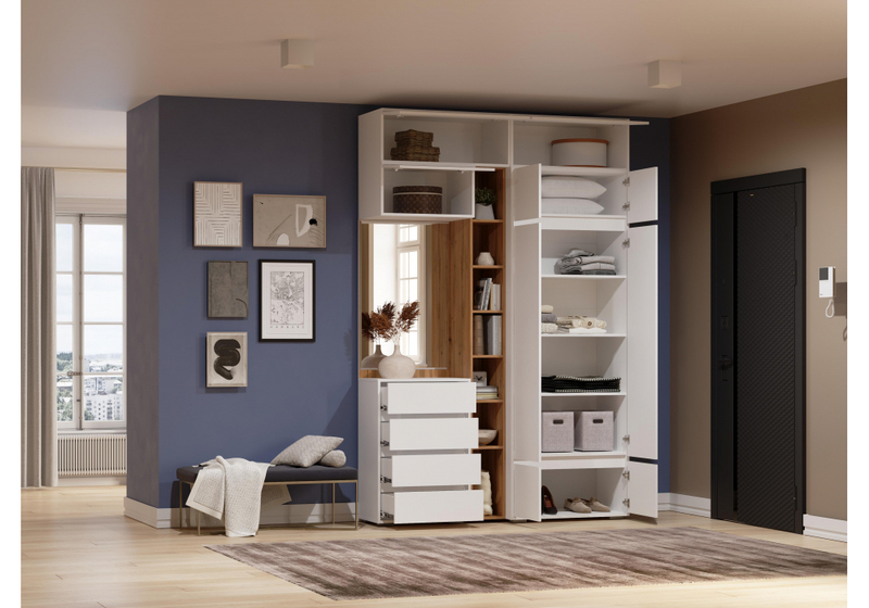 Прихожая, Роут белый комплектация 5