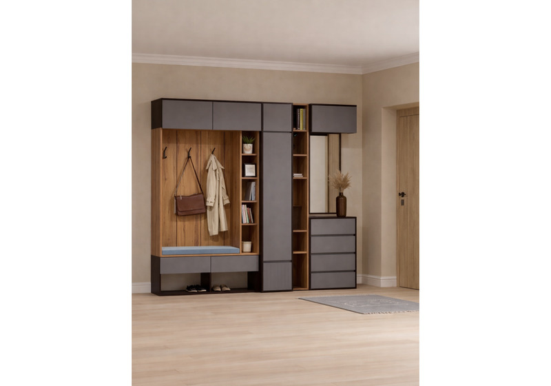 Прихожая, Роут венге / графит софт комплектация 3