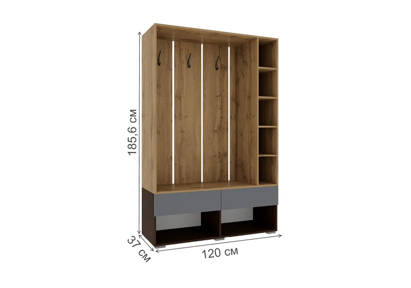 Прихожая, Роут венге / графит софт комплектация 3