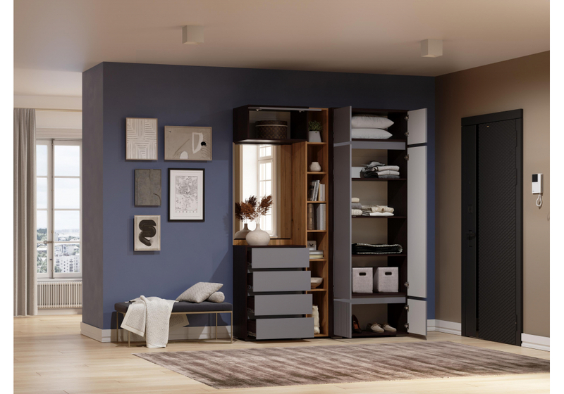 Прихожая, Роут венге / графит софт комплектация 4