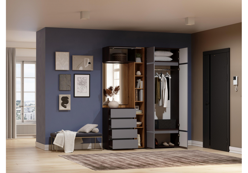 Прихожая, Роут венге / графит софт комплектация 4
