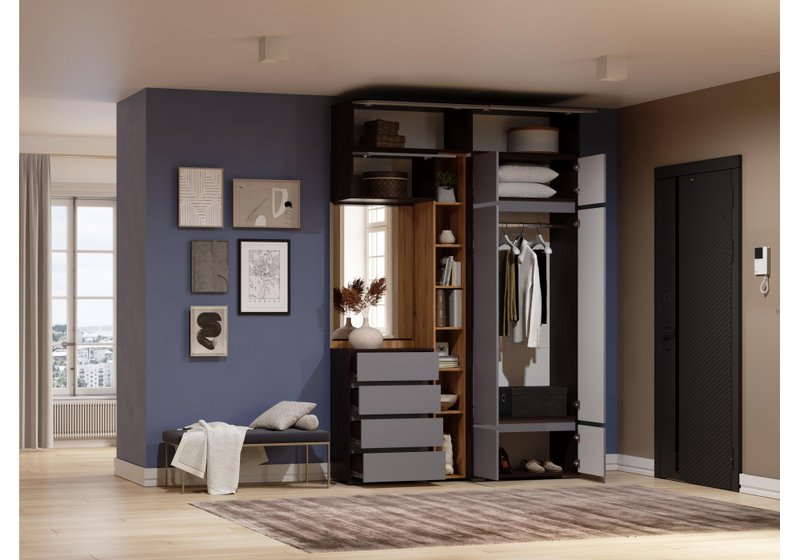 Прихожая, Роут венге / графит софт комплектация 5