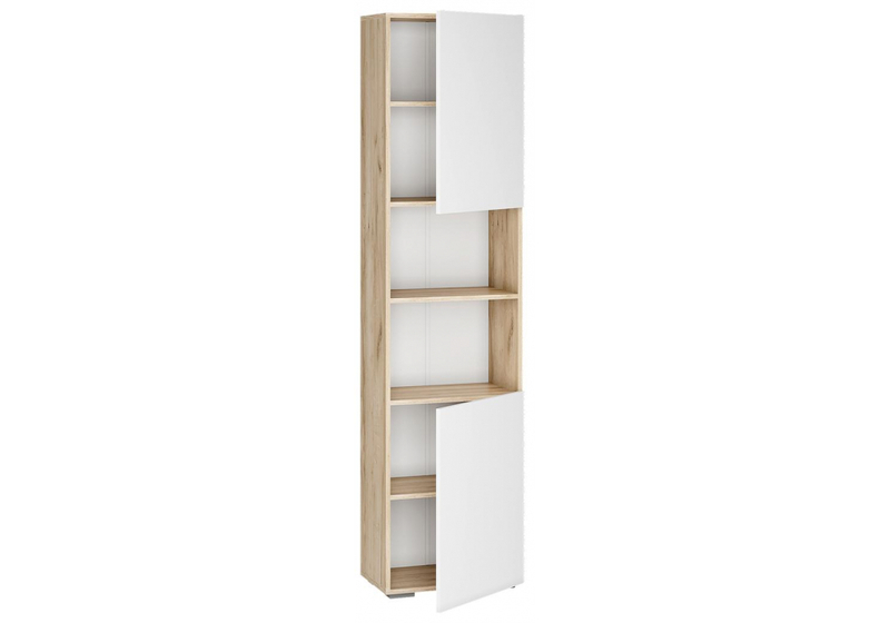 Стеллаж, Алетра ПО-500 дуб крафт серый / глянец белый