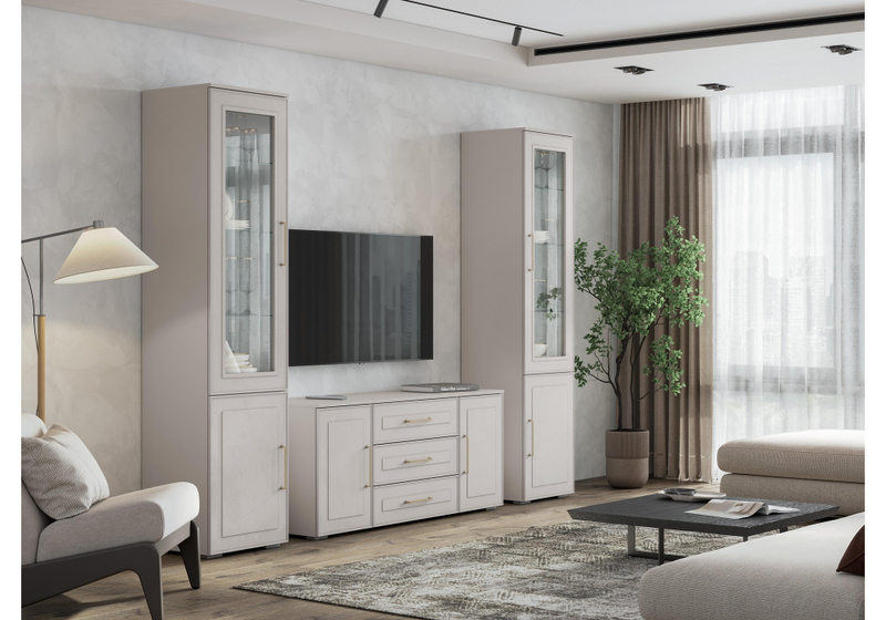 Готовая гостиная, Мотру кашемир / шампань комплектация 1