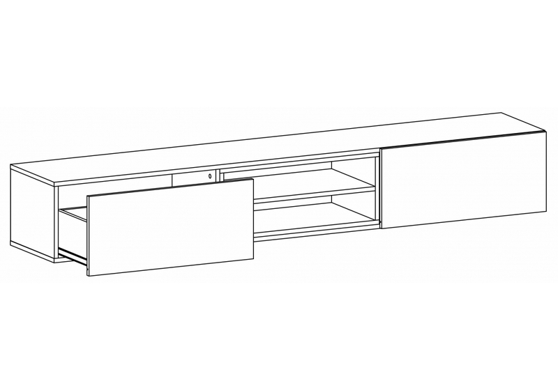 Готовая гостиная, Лонгфорд комплектация 1 белый / бетон светлый