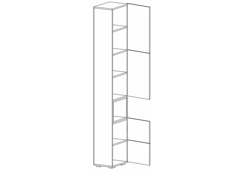 Готовая гостиная, Лонгфорд комплектация 1 белый / бетон светлый