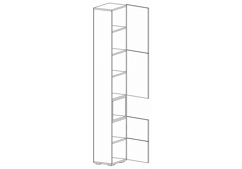 Готовая гостиная, Лонгфорд комплектация 1 белый / дуб вотан