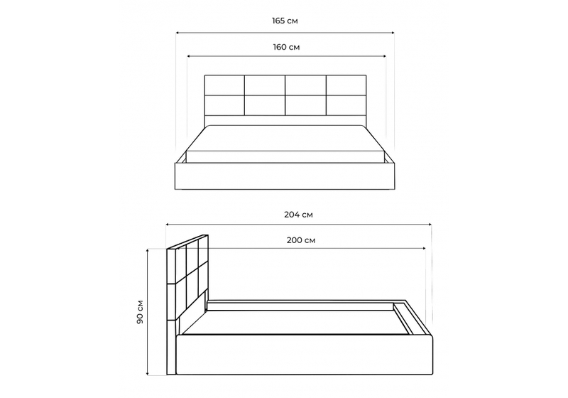 Кровать, Манака 160х200 бежевая