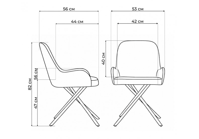 Стул на металлокаркасе, Галтер MR-11 / черный