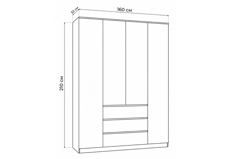 Шкаф, Мадера ЛДСП графит