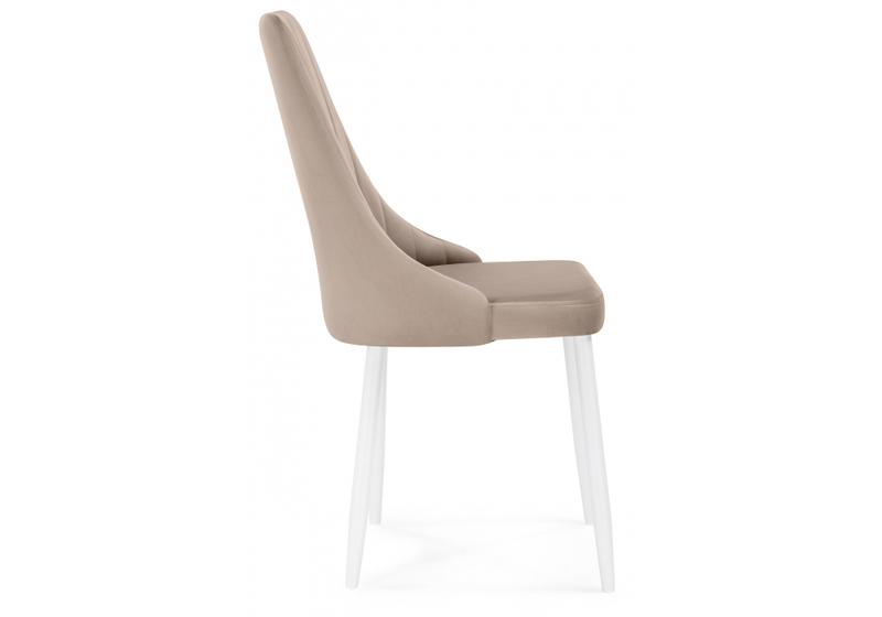 Стул на металлокаркасе, Кора бежевый / белый