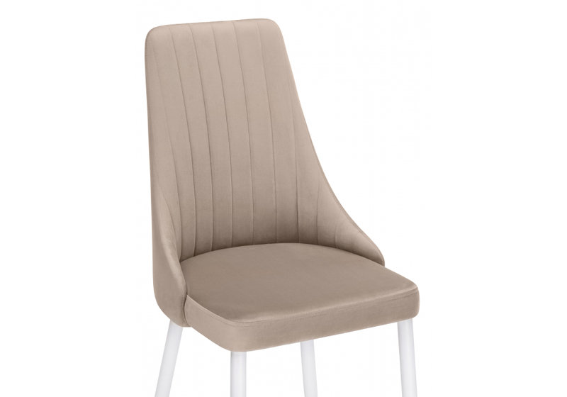 Стул на металлокаркасе, Кора бежевый / белый