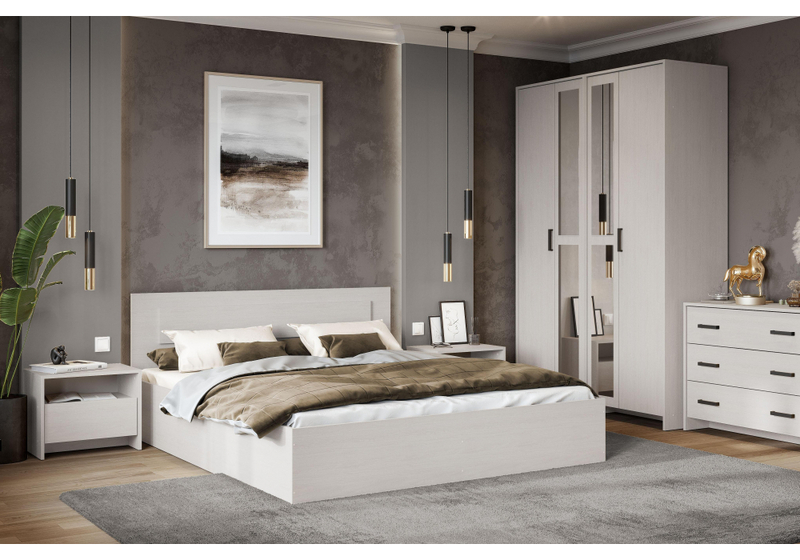 Кровать, Таика 160х200 ясень анкор светлый