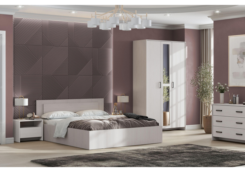 Кровать, Таика 160х200 ясень анкор светлый