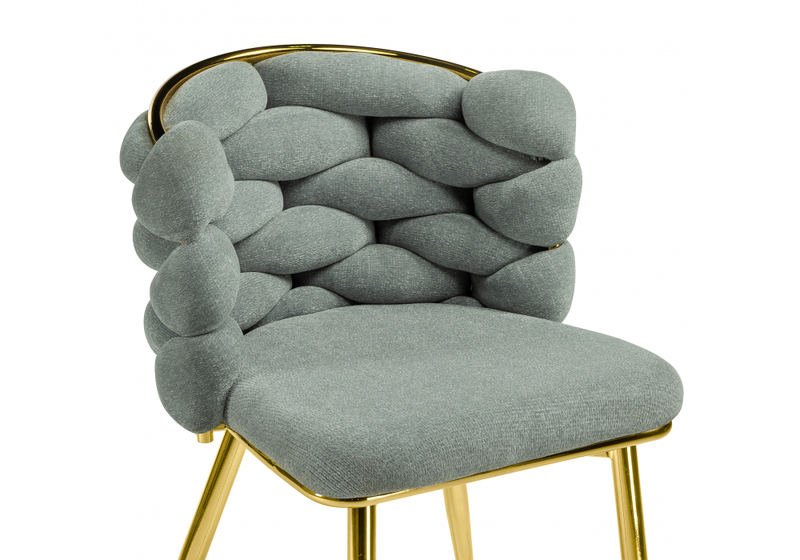 Стул на металлокаркасе, на металлокаркасе Rendi light gray / gold