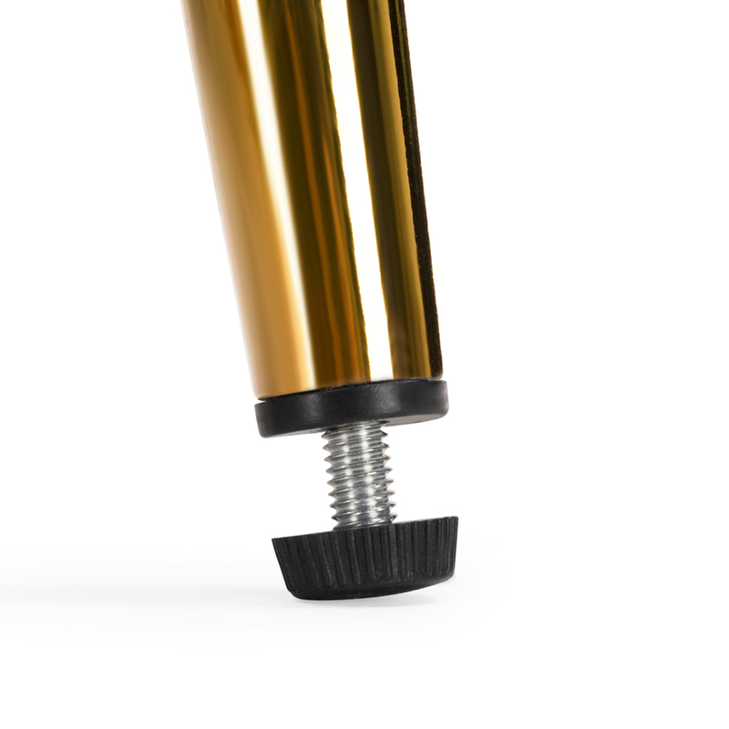 Стул на металлокаркасе, на металлокаркасе Rendi light gray / gold