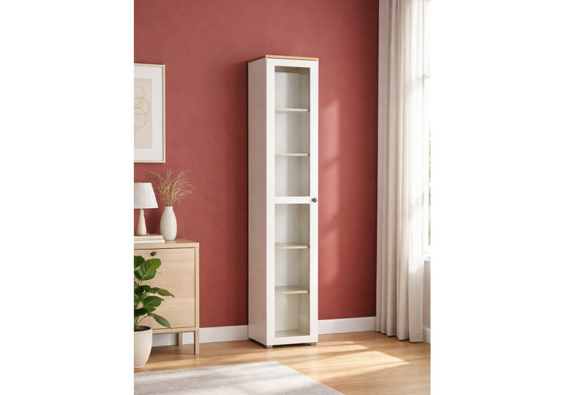 Шкаф, Опра 16.394.03 белый PE шагрень / дуб золотой craft