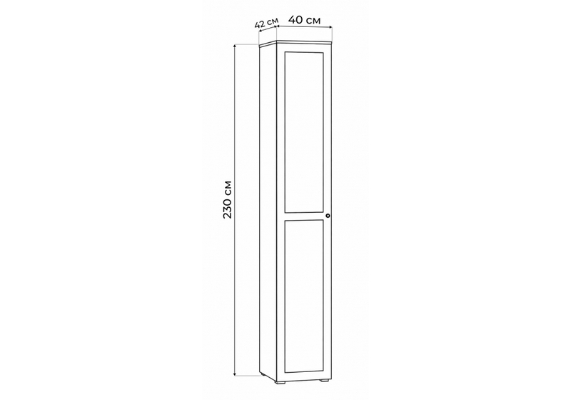 Шкаф, Опра 13.227 белый PE шагрень / дуб золотой craft