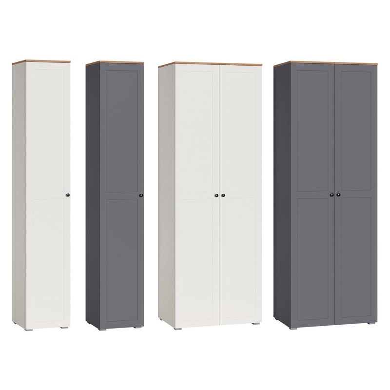 Шкаф, Опра 13.227 белый PE шагрень / дуб золотой craft