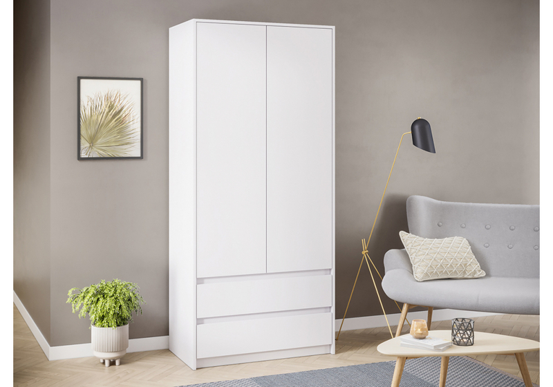 Шкаф, Идена ШК06-900 ЛДСП белое / ЛДСП белое