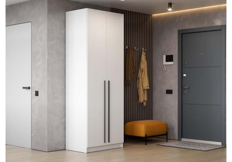 Шкаф, Бирма ШК-800 белое дерево / белое дерево