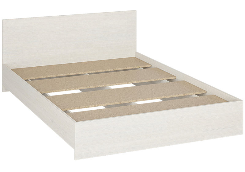 Кровать, Адайн КР-140 140х200 белое дерево / белое дерево