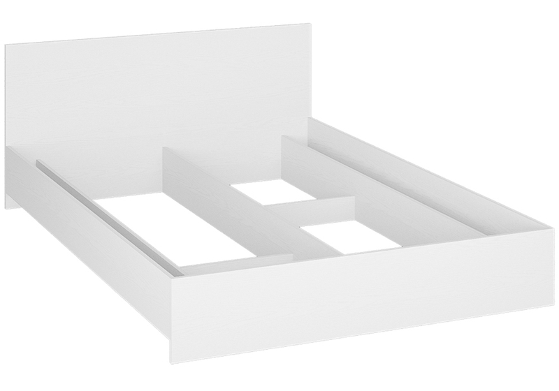 Кровать, Адайн КР-140 140х200 белое дерево / белое дерево