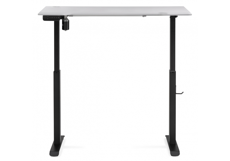 Компьютерный стол, Маркос с механизмом подъема 120х75х75 белая шагрень / черный