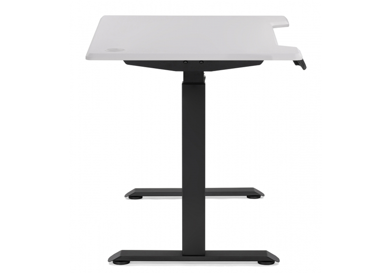 Компьютерный стол, Маркос с механизмом подъема 120х75х75 белая шагрень / черный