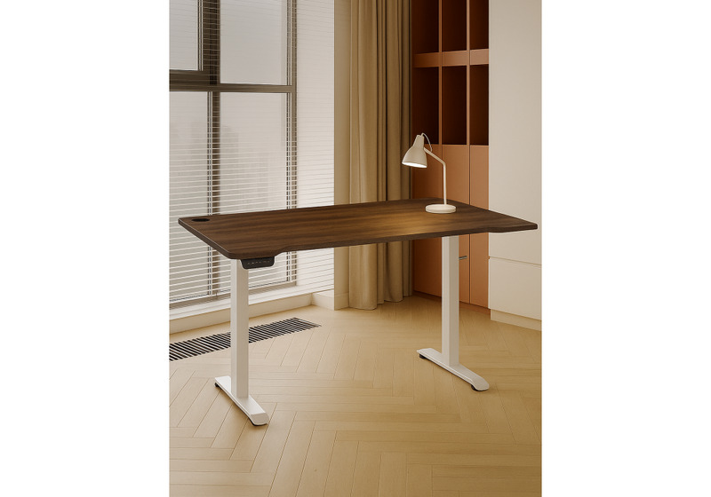 Компьютерный стол, Маркос с механизмом подъема 140х80х75 орех кантри / белый