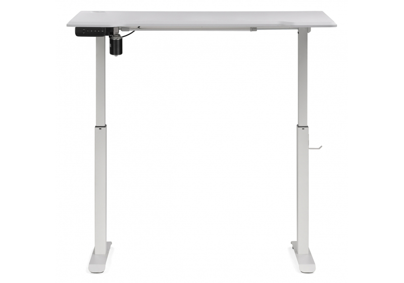 Компьютерный стол, Маркос с механизмом подъема 120х75х75 белый / шагрень белая