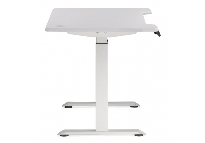 Компьютерный стол, Маркос с механизмом подъема 120х75х75 белый / шагрень белая