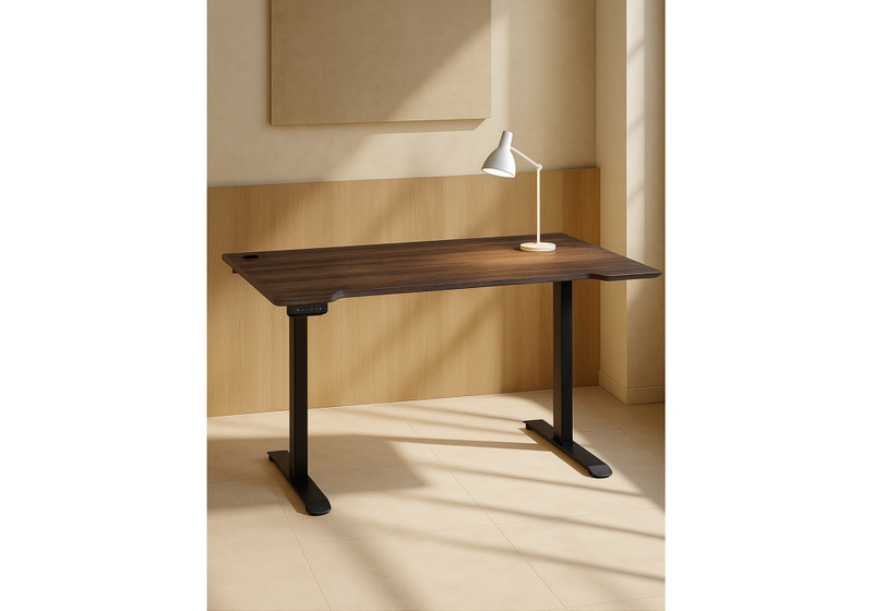 Компьютерный стол, Маркос с механизмом подъема 140х80х75 черный / кантри орех