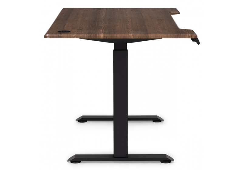 Компьютерный стол, Маркос с механизмом подъема 140х80х75 черный / кантри орех