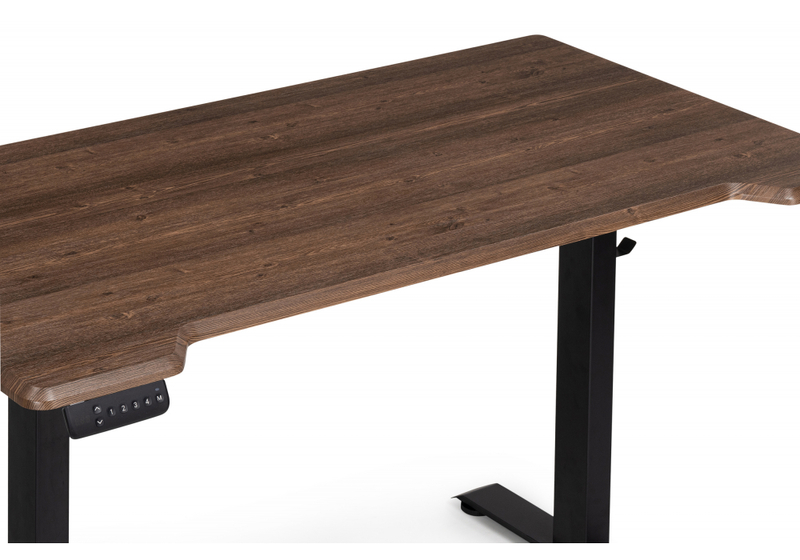 Компьютерный стол, Маркос с механизмом подъема 140х80х75 черный / кантри орех