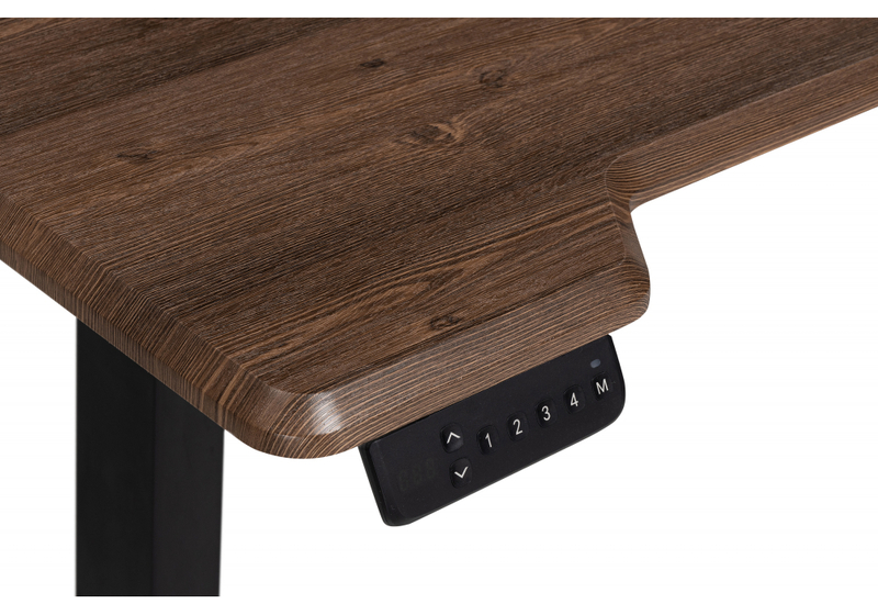 Компьютерный стол, Маркос с механизмом подъема 140х80х75 черный / кантри орех