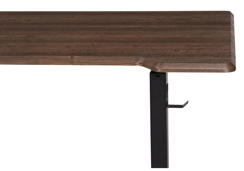 Компьютерный стол, Маркос с механизмом подъема 140х80х75 черный / кантри орех