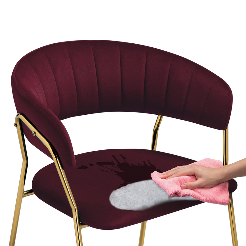 Стул на металлокаркасе, Kamelia 1 wine red / gold