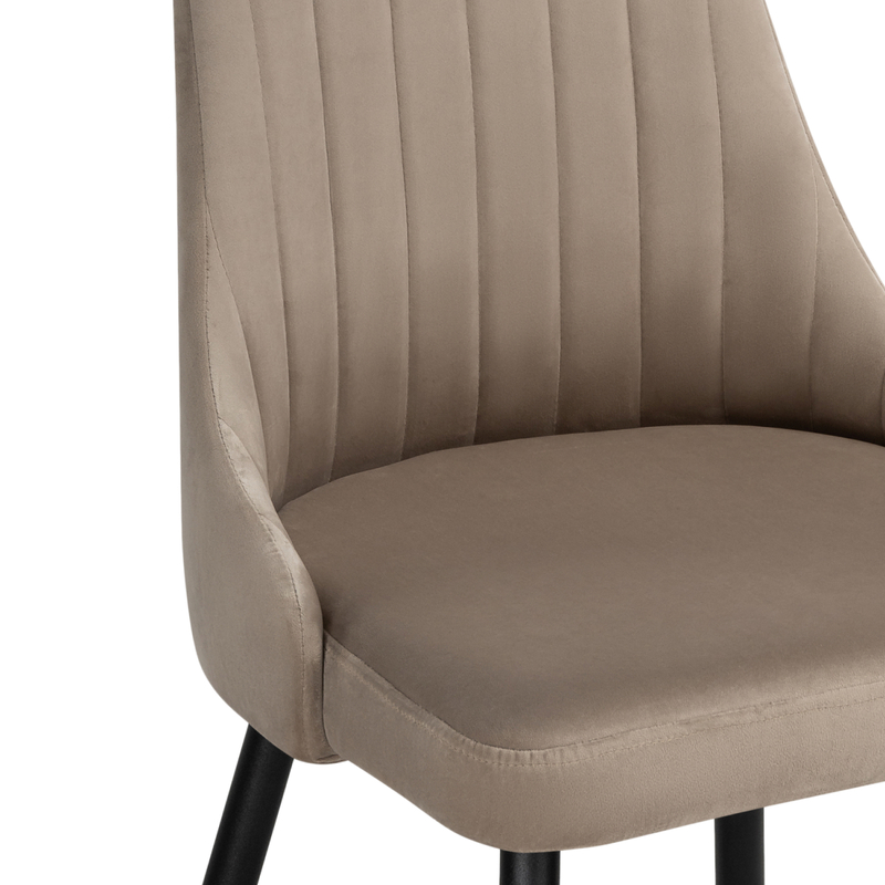 Стул на металлокаркасе, Кора бежевый / черный