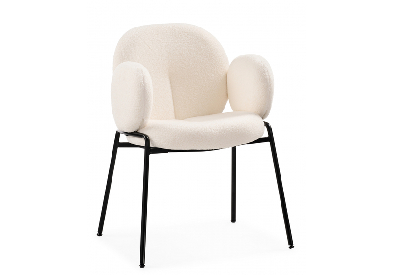 Стул на металлокаркасе, Kalipso white / black