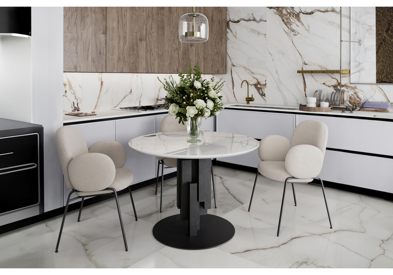 Стул на металлокаркасе, Kalipso white / black