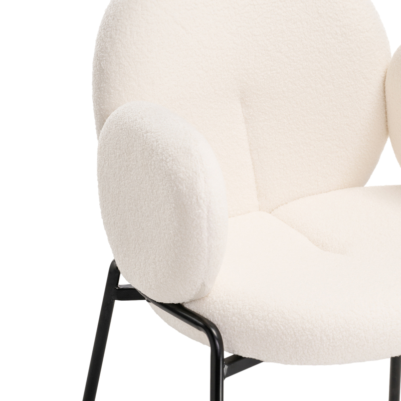 Стул на металлокаркасе, Kalipso white / black