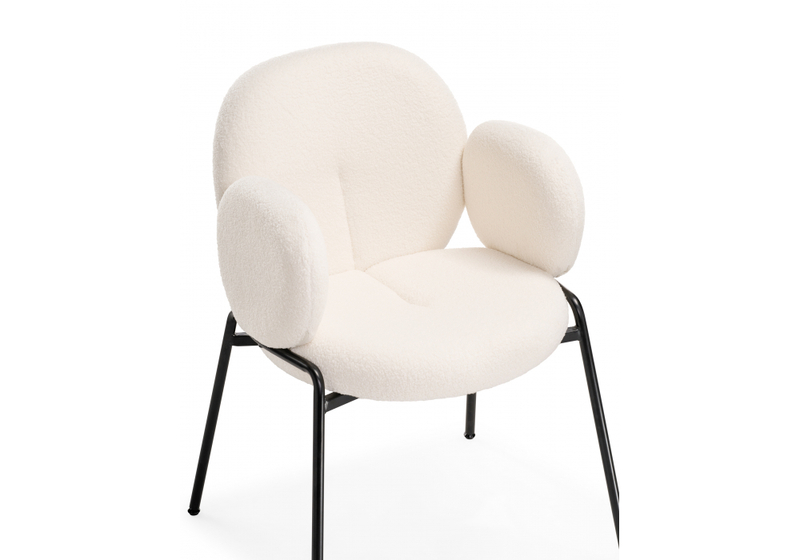 Стул на металлокаркасе, Kalipso white / black