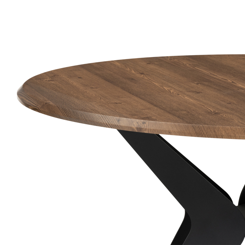 Стол деревянный, Рикла 100х76 орех кантри / черный