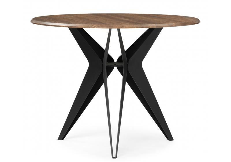 Стол деревянный, Рикла 100х76 орех кантри / черный