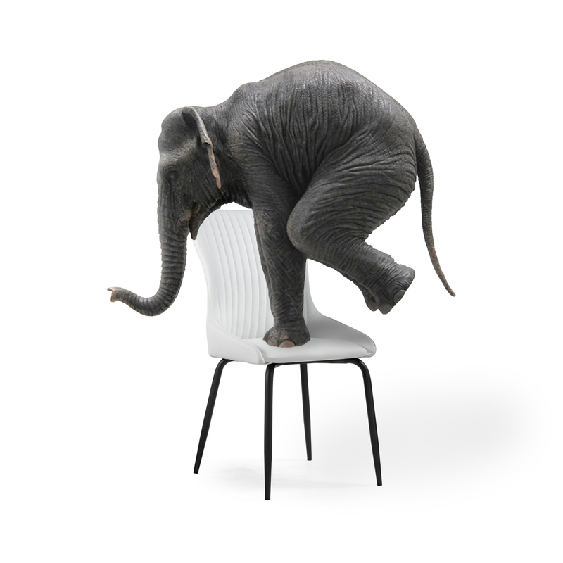 Стул на металлокаркасе, Lado white / black